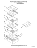 REFRIGERATOR SHELF PARTS Diagram and Parts List for GSC25C5EYY01  Whirlpool Refrigerator
