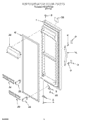 Part Location Diagram of WP2195934 Whirlpool Door Trim