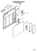 INNER DOOR PARTS Diagram and Parts List for IRD6710Q0  Inglis Dishwasher