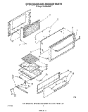 OVEN DOOR AND BROILER Diagram and Parts List for SF300BSRW0  Whirlpool Range