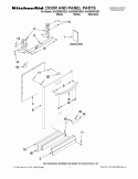 DOOR AND PANEL PARTS Diagram and Parts List for KUDS50SVSS3  KitchenAid Dishwasher