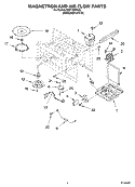 MAGNETRON AND AIR FLOW Diagram and Parts List for MH7130XEQ3  Whirlpool Microwave