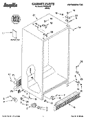 CABINET PARTS Diagram and Parts List for IKQ224303  Inglis Refrigerator