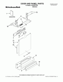 DOOR AND PANEL PARTS Diagram and Parts List for KUDE50CXSS0  KitchenAid Dishwasher