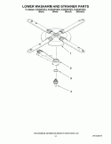 LOWER WASHARM AND STRAINER PARTS Diagram and Parts List for KUDS40FVSS4  KitchenAid Dishwasher