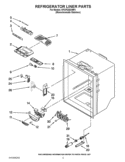 REFRIGERATOR LINER PARTS Diagram and Parts List for KFCP22EXMP3  KitchenAid Refrigerator