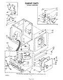 CABINET Diagram and Parts List for LG6801XSW0  Whirlpool Dryer