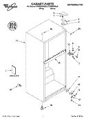CABINET PARTS Diagram and Parts List for ET0WSRXML00  Whirlpool Refrigerator