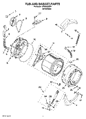 TUB AND BASKET PARTS, OPTIONAL PARTS (NOT INCLUDED) Diagram and Parts List for WFW8300SW1  Whirlpool Washer