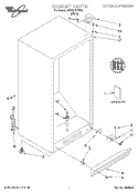 CABINET, LITERATURE Diagram and Parts List for EV200FXJW00  Whirlpool Freezer