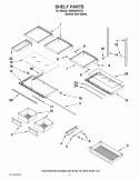 SHELF PARTS Diagram and Parts List for GI6SARXXF02  Whirlpool Refrigerator
