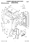 CABINET LINER AND DOOR PARTS Diagram and Parts List for KUIA15PLLS2  KitchenAid Ice Maker