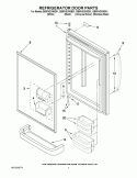 REFRIGERATOR DOOR PARTS Diagram and Parts List for GB9FHDXWD01  Whirlpool Refrigerator