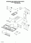 INTERIOR AND VENTILATION PARTS Diagram and Parts List for IMH16XSQ2  Whirlpool Microwave
