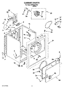 CABINET PARTS Diagram and Parts List for EED4300VQ0  Estate Dryer