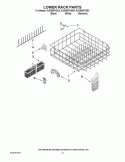 LOWER RACK PARTS Diagram and Parts List for KUDE60FXBL0  KitchenAid Dishwasher