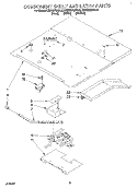 COMPONENT SHELF AND LATCH Diagram and Parts List for KEMS378BBL2  KitchenAid Wall Oven