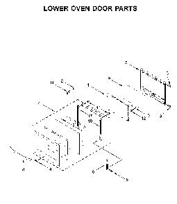 Lower oven door parts Diagram and Parts List for WOD77EC0HS02  Whirlpool Wall Oven