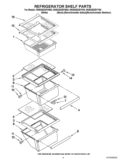 REFRIGERATOR SHELF PARTS Diagram and Parts List for WSR25D2RYW00  Whirlpool Refrigerator