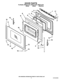 DOOR PARTS Diagram and Parts List for WFE371LVS1  Whirlpool Range