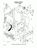 CABINET PARTS Diagram and Parts List for WGD4910XQ0  Whirlpool Dryer