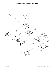 Internal Oven Parts Diagram and Parts List for KFED500ESS06  KitchenAid Range
