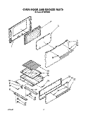 OVEN DOOR AND BROILER Diagram and Parts List for SF3040SRW6  Whirlpool Range
