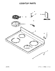 Cooktop parts Diagram and Parts List for WFC315S0JS0  Whirlpool Range