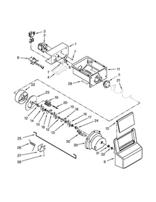 Part Location Diagram of W10587780 Whirlpool HARNS-DISP