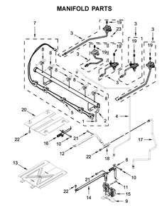 Manifold Parts Diagram and Parts List for WFG525S0JZ1  Whirlpool Range