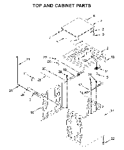 Top and cabinet parts Diagram and Parts List for 11020362811  Kenmore Washer