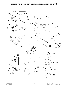 Freezer Liner And Icemaker Parts Diagram and Parts List for KRFC302EPA05  KitchenAid Refrigerator