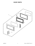 DOOR PARTS Diagram and Parts List for WMH73L20AS1  Whirlpool Microwave
