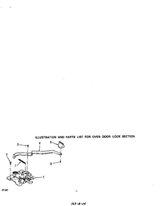 Oven Door Lock Diagram and Parts List for B9457*0  Roper Range