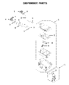 Dispenser parts Diagram and Parts List for WFW6620HW2  Whirlpool Washer