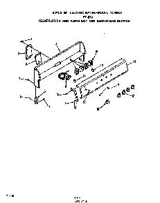 Backguard Diagram and Parts List for F7107*0  Roper Range