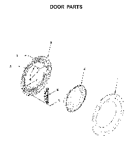 Door parts Diagram and Parts List for 7MWFW5622HW2  Whirlpool Washer