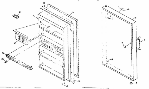 Part Location Diagram of 512250 Whirlpool Refrigerator shelf