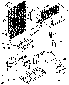 Unit Diagram and Parts List for ET14CKYFNO2  Whirlpool Refrigerator