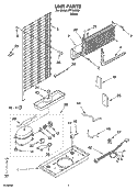 UNIT PARTS Diagram and Parts List for IPT164300  Inglis Refrigerator