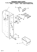 FREEZER LINER PARTS Diagram and Parts List for ED2FHEXSL00  Whirlpool Refrigerator