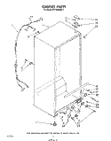 CABINET Diagram and Parts List for EV190NXSW00  Whirlpool Freezer