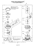 PUMP AND MOTOR Diagram and Parts List for DU8550XT3  Whirlpool Dishwasher
