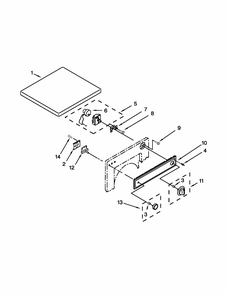 Top And Console Parts Diagram and Parts List for 11084722402  Kenmore Dryer