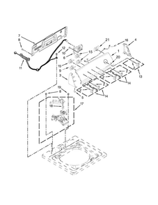Console And Water Inlet Parts Diagram and Parts List for 11025102311  Kenmore Washer