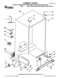 CABINET PARTS Diagram and Parts List for GSS30C7EYF00  Whirlpool Refrigerator