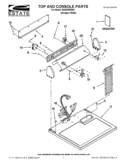 TOP AND CONSOLE PARTS Diagram and Parts List for EGD4400WQ1  Estate Dryer