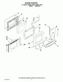 DOOR PARTS Diagram and Parts List for GW399LXUB06  Whirlpool Range