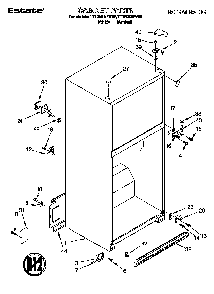 Cabinet Diagram and Parts List for TT18DKXEN01  Estate Refrigerator