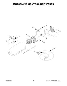 Motor And Control Unit Parts Diagram and Parts List for KSM85PBSL5  KitchenAid Mixer